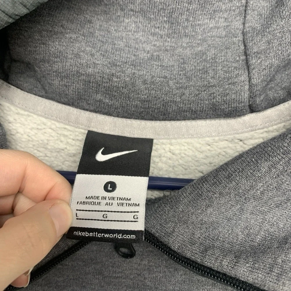 Oregon Ducks Nike Hoodie Mens Large Hooded Sweatshirt Center Swoosh Grey Sports